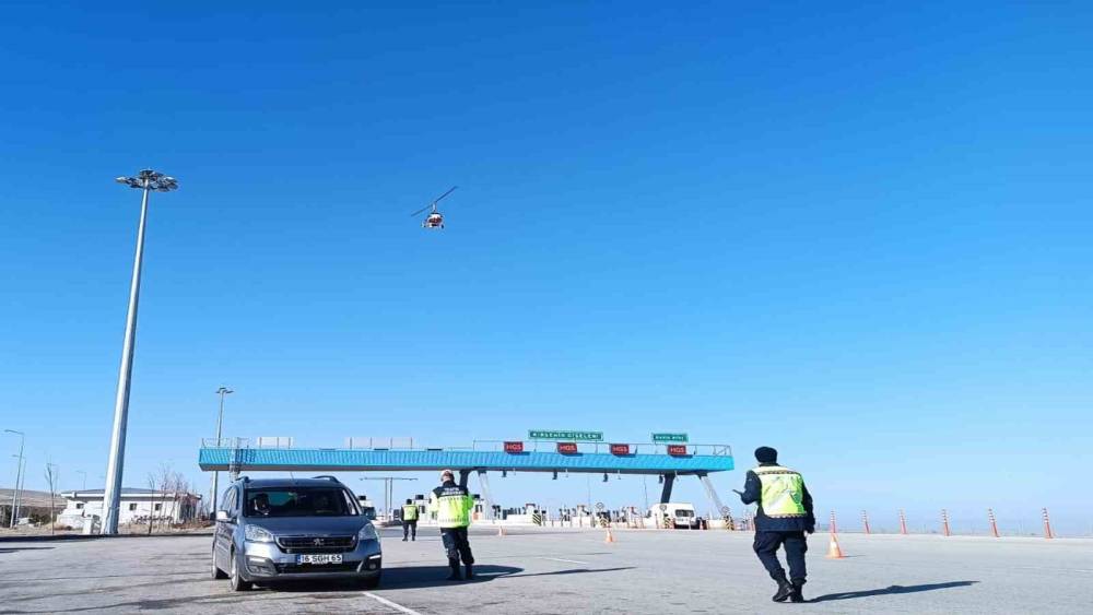 Kırşehir’de ’Cayrokopterli’ trafik denetimi
