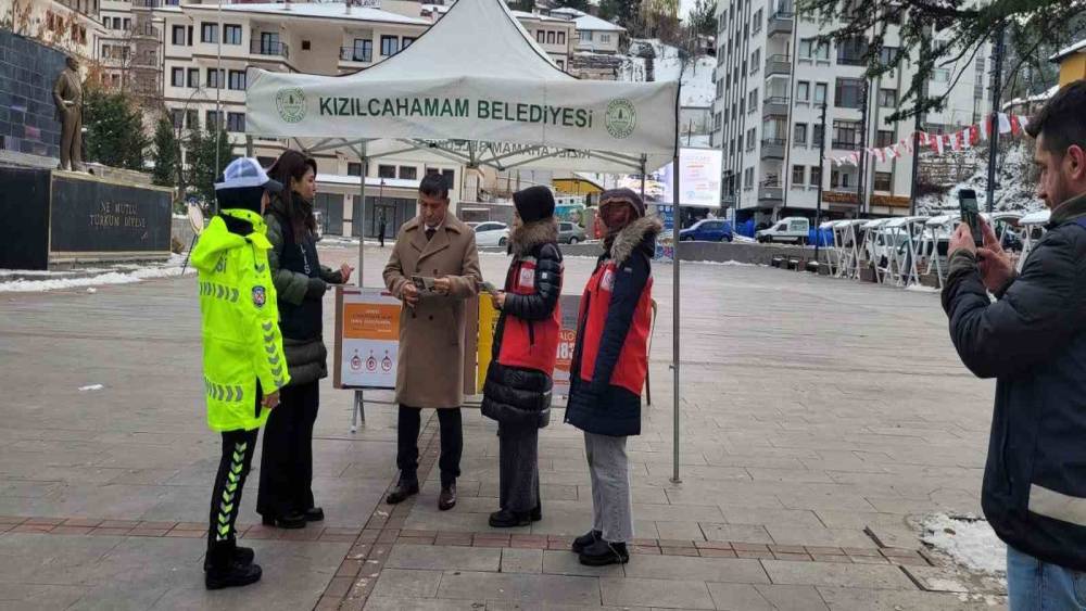 Kızılcahamam’da şiddete karşı bilinçlendirme çalışması yapıldı
