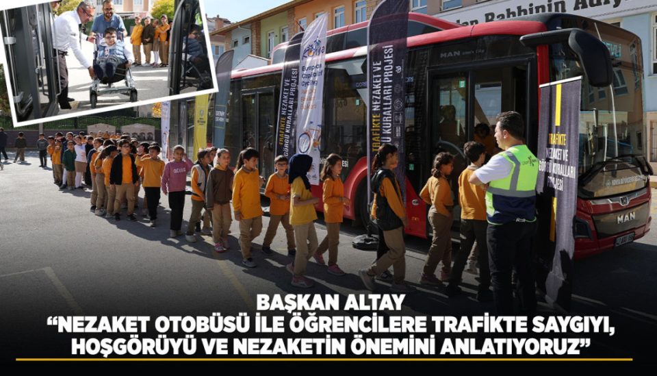 Konya'da Nezaket Otobüsü Yollarda: 2 Bin 220 İlkokul Öğrencisine Trafik Bilinci Aşılandı