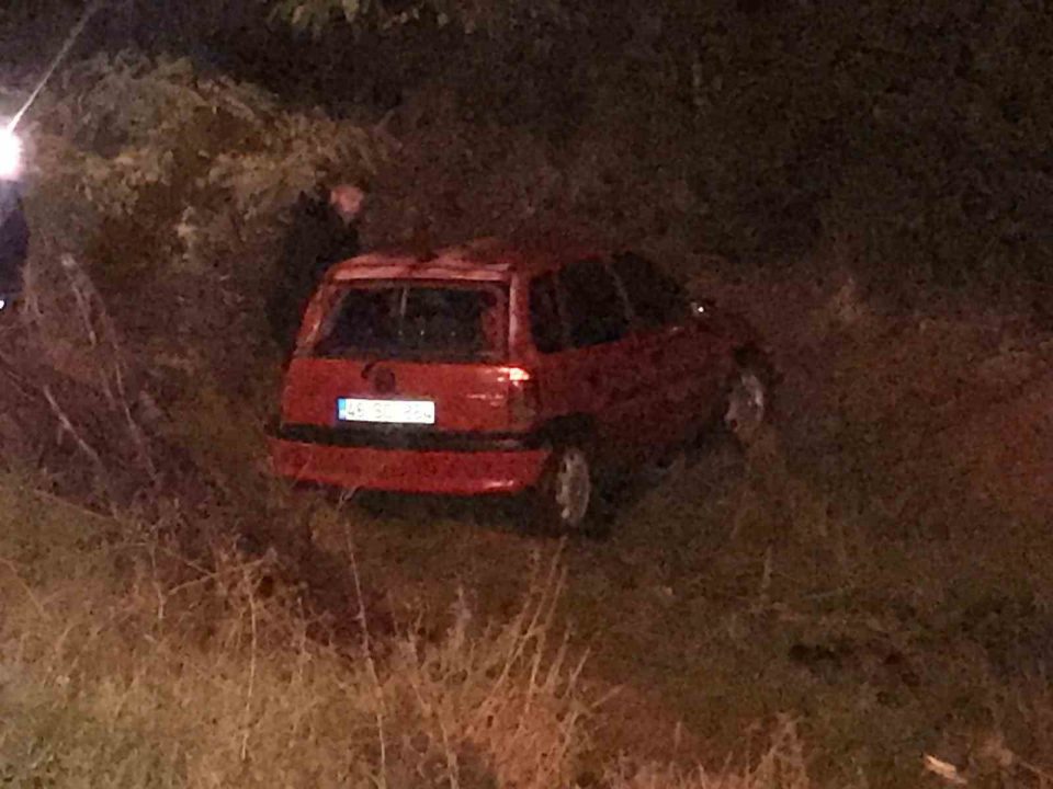 Ereğli’de otomobil şarampole düştü: 1 yaralı