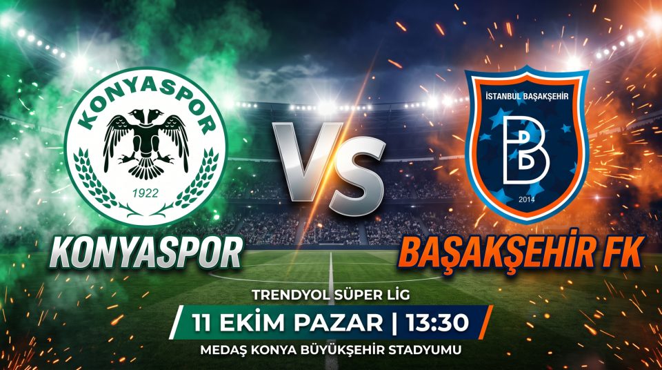 Konyaspor ile Başakşehir Süper Lig'de 31. Kez Karşı Karşıya Geliyor